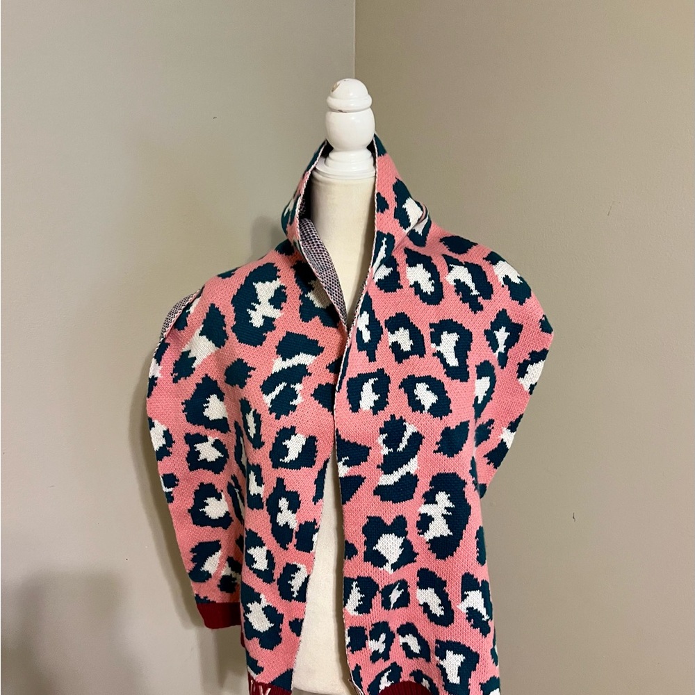 Juicy Couture Pink Leopard Scarf